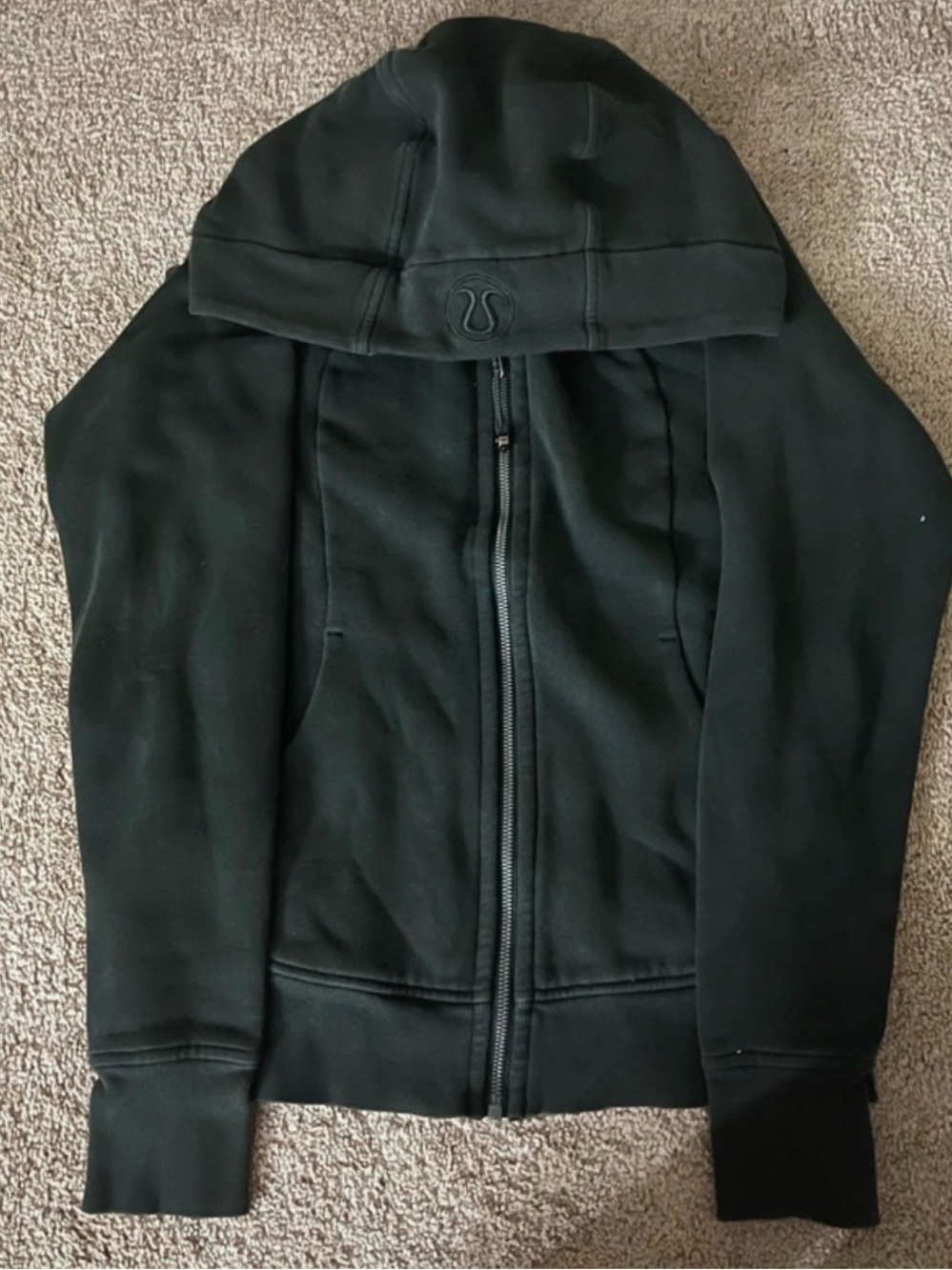 Lululemon Dark Green Full-Zip Hooded Jacket